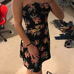 Hollister Strapless Floral Dress